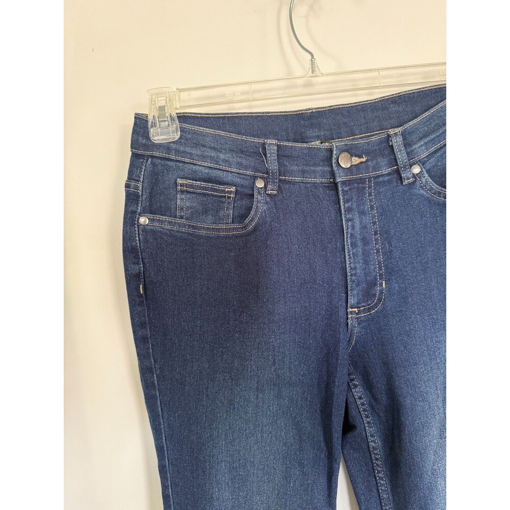 Venus Jeans Size 8 Blue Denim Dark Wash Flare Jeans Stretchy - Picture 6 of 6